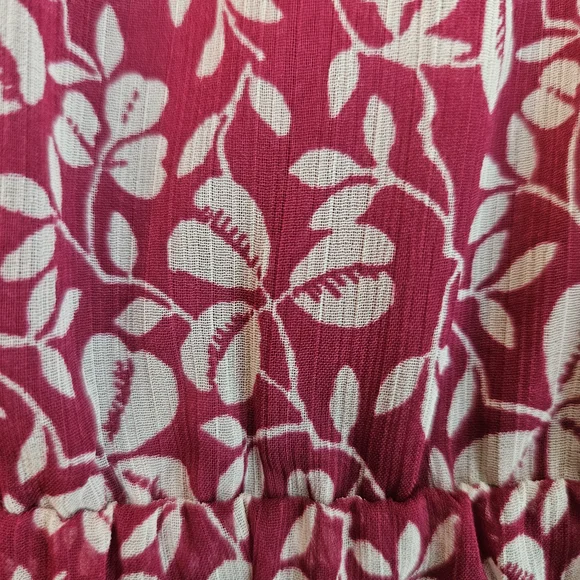 LOFT Pink and White Sleeveless Midi Dress - Picture 3 of 5